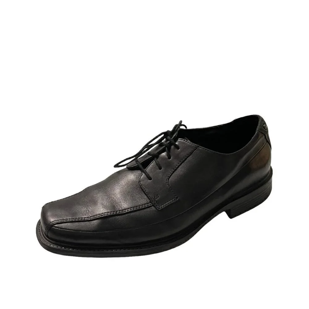 Rockport Men's Black Leather Lace Up Felson Oxford Comfort Dress Shoes Size 10